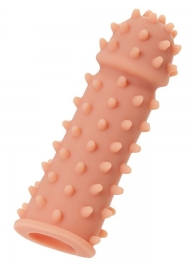 Телесная реалистичная насадка KOKOS Extreme Sleeve 03 с дополнительной стимуляцией - 12,7 см. - KOKOS - в Люберцах купить с доставкой