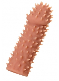 Телесная реалистичная насадка KOKOS Extreme Sleeve 07 с дополнительной стимуляцией - 12,7 см. - KOKOS - в Люберцах купить с доставкой