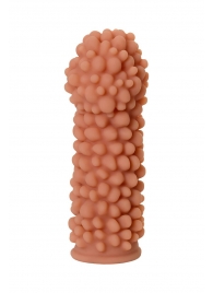 Телесная реалистичная насадка KOKOS Extreme Sleeve 08 с дополнительной стимуляцией - 12,7 см. - KOKOS - в Люберцах купить с доставкой