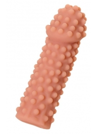 Телесная реалистичная насадка KOKOS Extreme Sleeve 10 с дополнительной стимуляцией - 14,7 см. - KOKOS - в Люберцах купить с доставкой