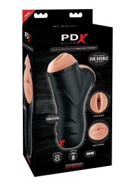 Мастурбатор в колбе с двумя тоннелями Double Penetration Vibrating Stroker - Pipedream - в Люберцах купить с доставкой