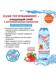 Очищающий спрей для игрушек CLEAR TOY Strawberry - 100 мл. - Биоритм - купить с доставкой в Люберцах
