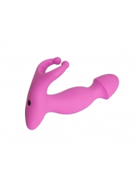 Розовый стимулятор простаты с усиками - 15 см. - 4sexdreaM - в Люберцах купить с доставкой