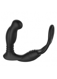 Черная анальная пробка NEXUS SIMUL8 с фиксацией на теле кольцами - Nexus Range - в Люберцах купить с доставкой