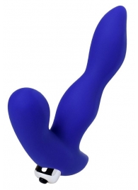 Синий силиконовый вибростимулятор простаты Stroman - 14,5 см. - ToyFa - в Люберцах купить с доставкой