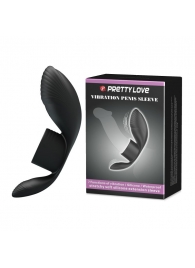 Черное кольцо на пенис с вибрацией Vibration Penis Sleeve - Baile - в Люберцах купить с доставкой