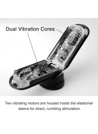 Черный мастурбатор Flip Zero с вибрацией - Tenga - в Люберцах купить с доставкой