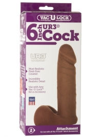 Насадка-мулат для трусиков Vac-U-Lock 6  ULTRASKYN Cock - 17,3 см. - Doc Johnson - купить с доставкой в Люберцах