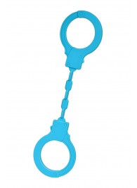 Голубые силиконовые наручники A-Toys без ключа - A-toys - купить с доставкой в Люберцах