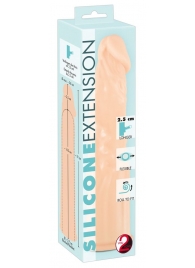 Телесная насадка-удлинитель Silicone Extension - 19 см. - Orion - в Люберцах купить с доставкой