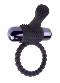 Черное эрекционное виброкольцо Vibrating Silicone Super Ring - Pipedream - в Люберцах купить с доставкой