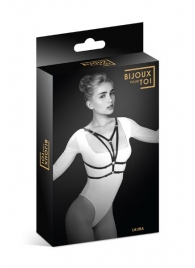 Черная упряжь на грудь Laura - Bijoux Pour Toi - купить с доставкой в Люберцах