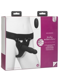 Черный полый вибрострапон Body Extensions BE Aroused - 17,78 см. - Doc Johnson - купить с доставкой в Люберцах