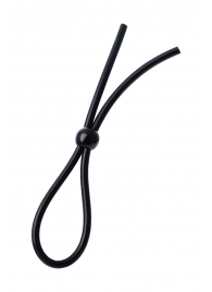 Черное лассо на пенис с одной бусиной - A-toys - в Люберцах купить с доставкой