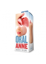 Телесный мастурбатор-ротик с язычком Oral Anne - Blush Novelties - в Люберцах купить с доставкой