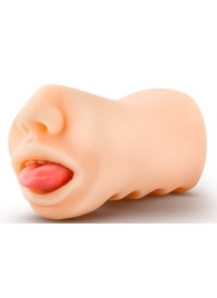 Телесный мастурбатор-ротик с язычком Oral Anne - Blush Novelties - в Люберцах купить с доставкой