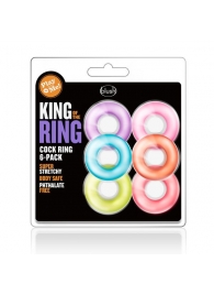 Набор из 6 эрекционных колец King of the Ring - Blush Novelties - в Люберцах купить с доставкой