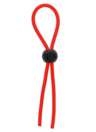 Красное эрекционное лассо с одной бусиной-утяжкой STRETCHY THIN LASSO - Dream Toys - в Люберцах купить с доставкой