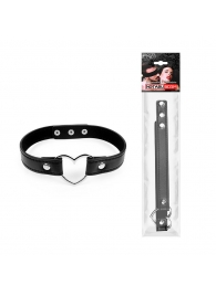 Черный ошейник с сердечком - Notabu - купить с доставкой в Люберцах