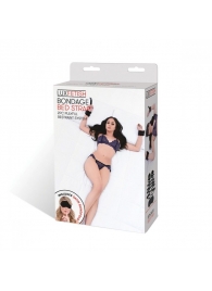 Чёрные манжеты для фиксации на кровати Bondage Bed Strap - Lux Fetish - купить с доставкой в Люберцах