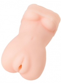Телесный мастурбатор в виде женской фигурки - Toyfa Basic - в Люберцах купить с доставкой