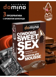 Презервативы для орального секса DOMINO Sweet Sex с ароматом шоколадного мусса - 3 шт. - Domino - купить с доставкой в Люберцах