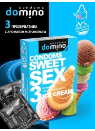Презервативы для орального секса DOMINO Sweet Sex с ароматом мороженого - 3 шт. - Domino - купить с доставкой в Люберцах