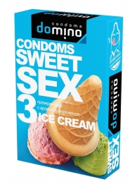 Презервативы для орального секса DOMINO Sweet Sex с ароматом мороженого - 3 шт. - Domino - купить с доставкой в Люберцах