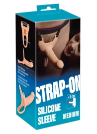 Силиконовый полый страпон на ремнях Silicone Strap-on - 16 см. - Orion - купить с доставкой в Люберцах