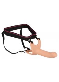 Силиконовый полый страпон на ремнях Silicone Strap-on - 16 см. - Orion - купить с доставкой в Люберцах