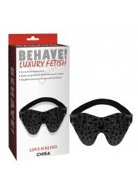 Черная маска на глаза Behave - Chisa - купить с доставкой в Люберцах