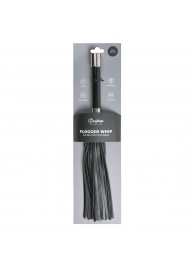 Черная плеть Easytoys Flogger With Metal Grip - 38 см. - Easy toys - купить с доставкой в Люберцах