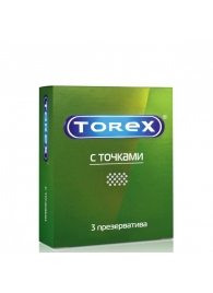 Текстурированные презервативы Torex  С точками  - 3 шт. - Torex - купить с доставкой в Люберцах