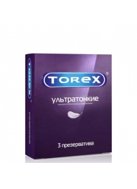 Презервативы Torex  Ультратонкие  - 3 шт. - Torex - купить с доставкой в Люберцах