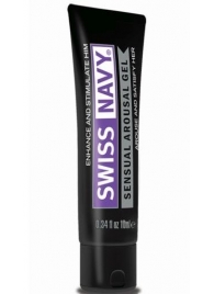 Возбуждающий гель-лубрикант на водной основе Sensual Arousal Lubricant - 10 мл. - Swiss navy - купить с доставкой в Люберцах
