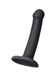 Черный фаллос на присоске Silicone Bendable Dildo S - 17 см. - Strap-on-me - купить с доставкой в Люберцах