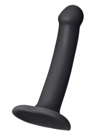 Черный фаллос на присоске Silicone Bendable Dildo S - 17 см. - Strap-on-me - купить с доставкой в Люберцах