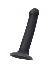 Черный фаллос на присоске Silicone Bendable Dildo M - 18 см. - Strap-on-me - купить с доставкой в Люберцах