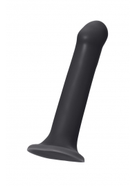 Черный фаллос на присоске Silicone Bendable Dildo L - 19 см. - Strap-on-me - купить с доставкой в Люберцах