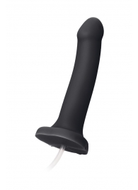 Черный фаллос с имитацией эякуляции Silicon Cum Dildo L - 19,6 см. - Strap-on-me - купить с доставкой в Люберцах