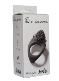 Черное эрекционное виброкольцо Pure Passion Midnight - Lola Games - в Люберцах купить с доставкой