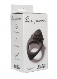 Черное эрекционное виброкольцо Pure Passion Sunset - Lola Games - в Люберцах купить с доставкой