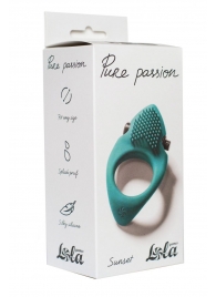 Зеленое эрекционное виброкольцо Pure Passion Sunset - Lola Games - в Люберцах купить с доставкой