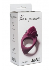 Бордовое эрекционное виброкольцо Pure Passion Sunset - Lola Games - в Люберцах купить с доставкой