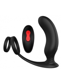 Черный массажер простаты REMOTE P-PLEASER - Dream Toys - в Люберцах купить с доставкой