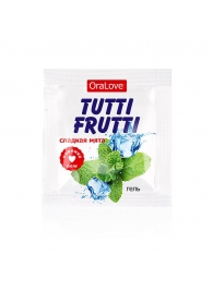 Пробник гель-смазки Tutti-frutti со вкусом мяты - 4 гр. - Биоритм - купить с доставкой в Люберцах