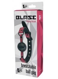 Черно-розовый кляп-шарик с отверстиями BALL GAG - Dream Toys - купить с доставкой в Люберцах