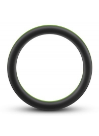 Черно-зеленое эрекционное кольцо Silicone Go Pro Cock Ring - Blush Novelties - в Люберцах купить с доставкой