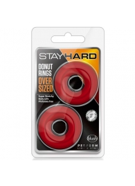 Набор из 2 красных эрекционных колец DONUT RINGS OVERSIZED - Blush Novelties - в Люберцах купить с доставкой