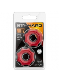 Набор из 2 красных фигурных эрекционных колец NUTZ - Blush Novelties - в Люберцах купить с доставкой